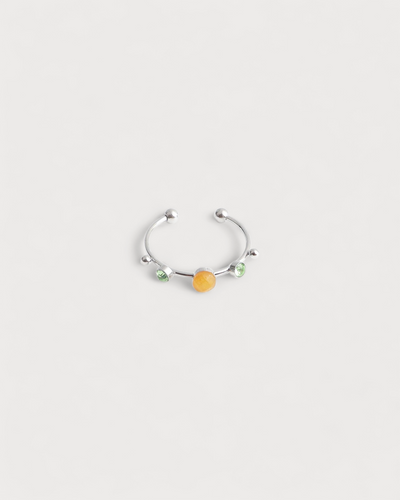 Victoria - Ring – Edelstahl – Naturstein – Verstellbar