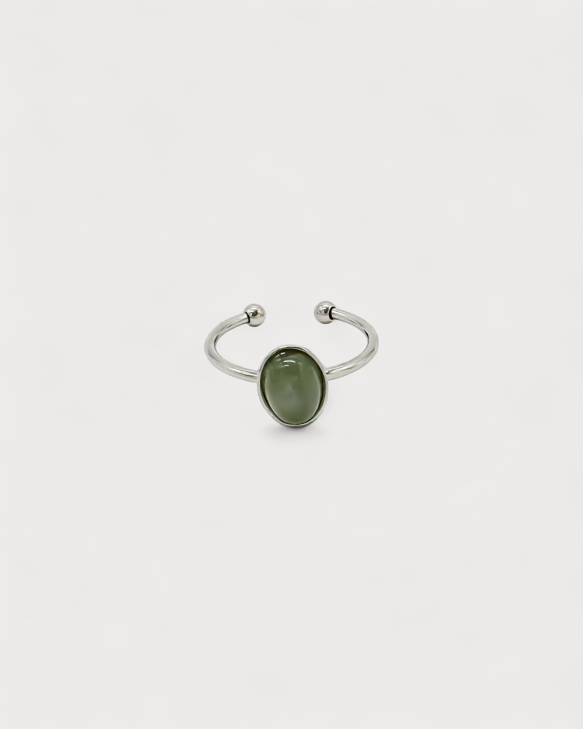Vive - Ring - Naturstein - Edelstahl - verstellbar