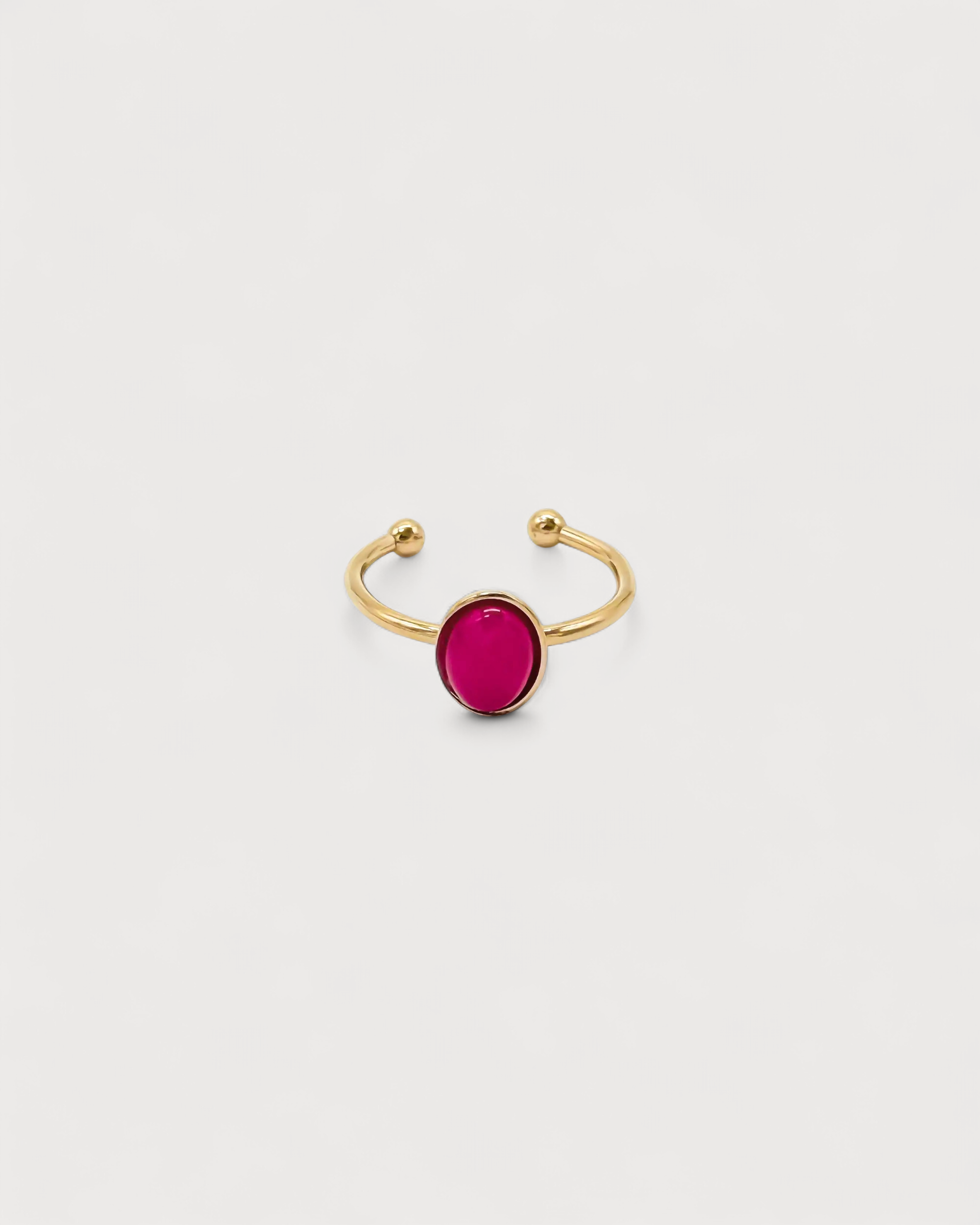 Vive - Ring - Naturstein - Edelstahl - verstellbar