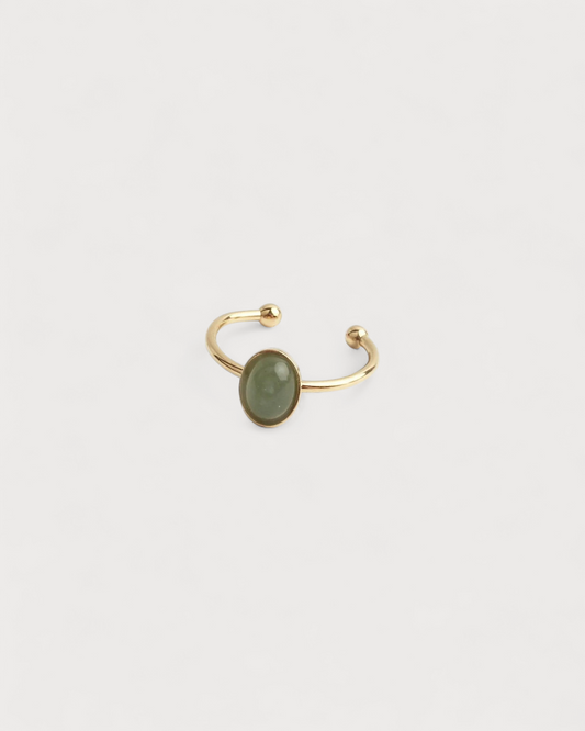 Vive - Ring - Naturstein - Edelstahl - verstellbar