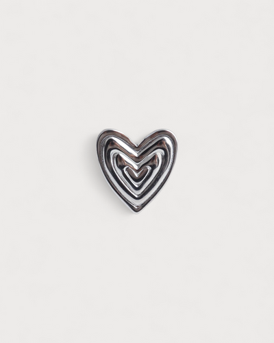 Groovy Heart - Ring - Edelstahl - verstellbar