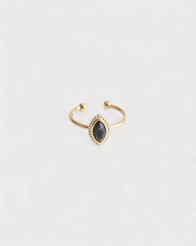 Lindy - Ring - Naturstein - Edelstahl - Verstellbar