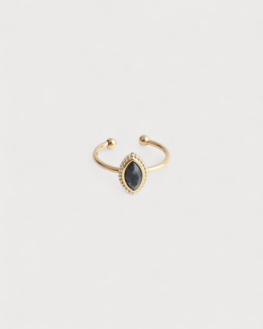 Lindy - Ring - Naturstein - Edelstahl - Verstellbar