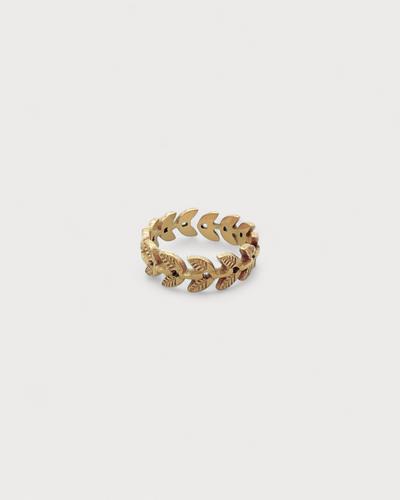 Round Leafs - Ring - Edelstahl