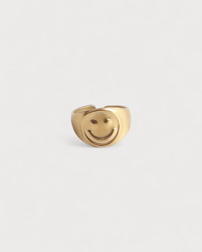 Smiles - Ring - Edelstahl - Verstellbar