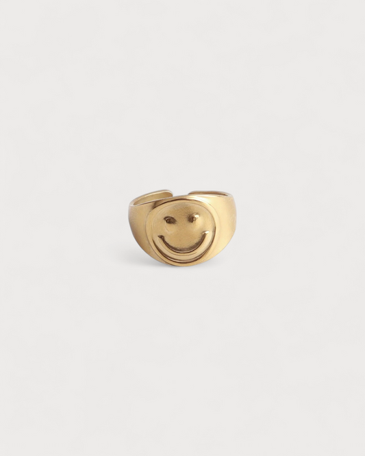 Smiles - Ring - Edelstahl - Verstellbar