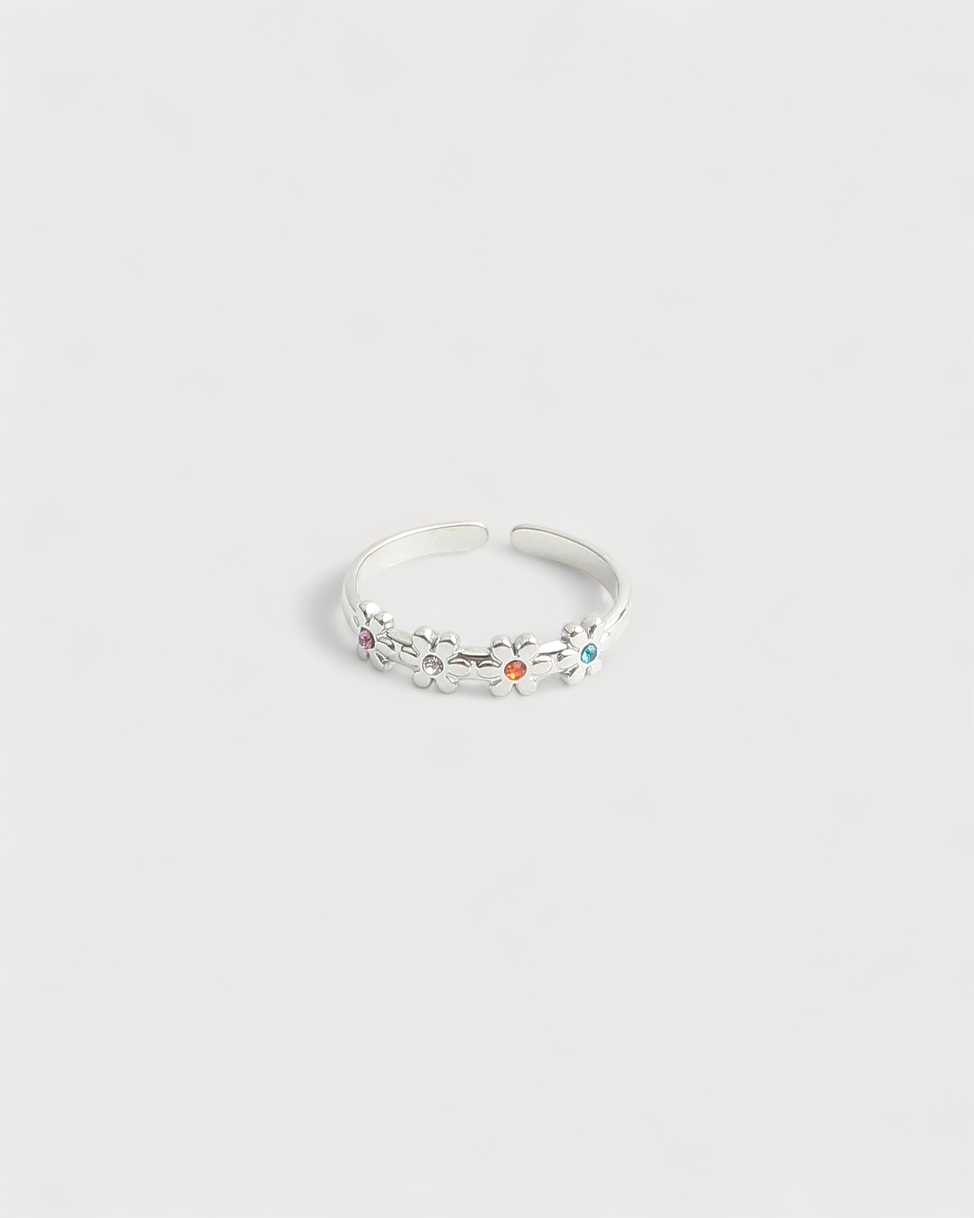 Lovely Flowers - Ring - Edelstahl - verstellbar
