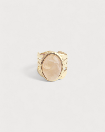 Davina - Ring - Naturstein - Edelstahl - Verstellbar