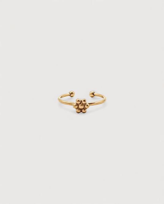 Une Petite Fleur - Ring - Edelstahl - verstellbar