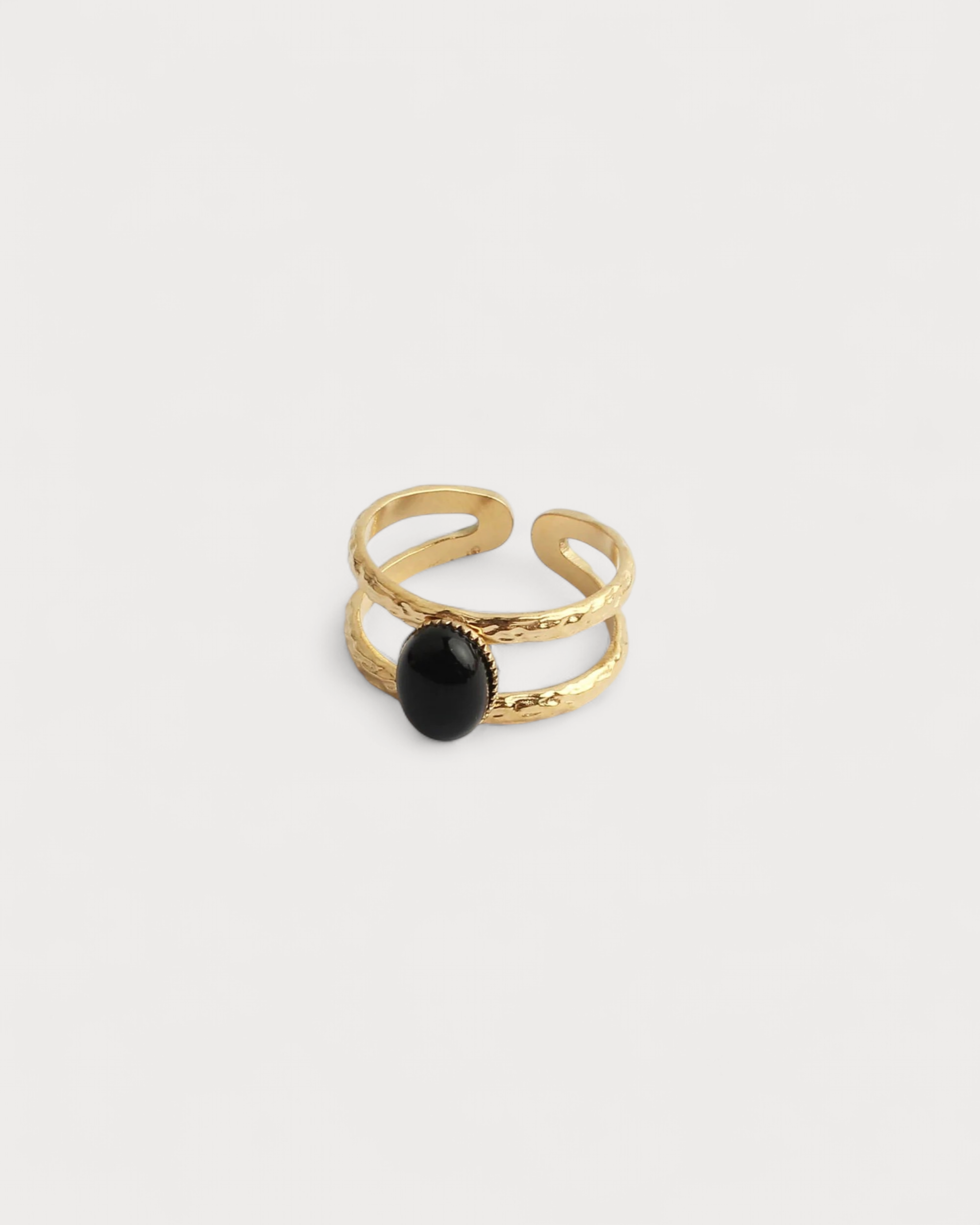 Suzi - Ring - Naturstein - Edelstahl - Verstellbar