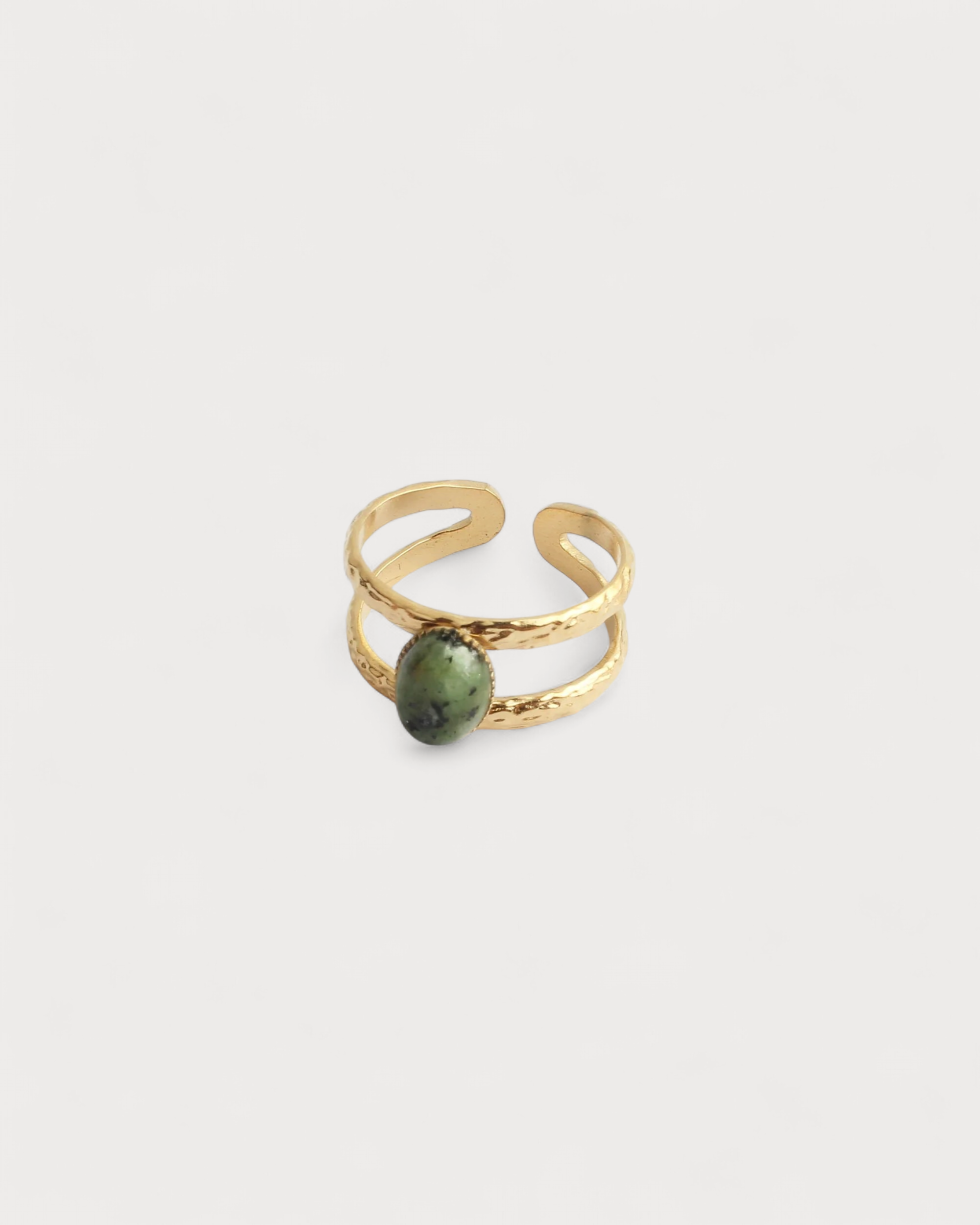 Suzi - Ring - Naturstein - Edelstahl - Verstellbar
