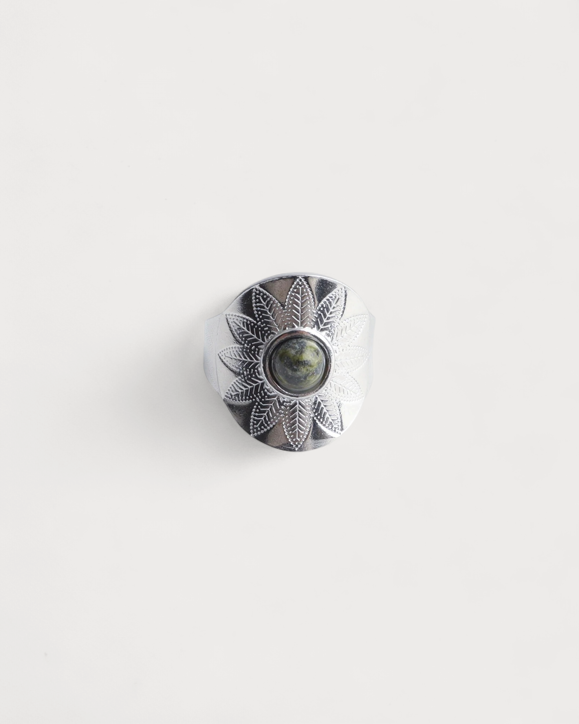 Nanne - Ring - Naturstein - Edelstahl - Verstellbar