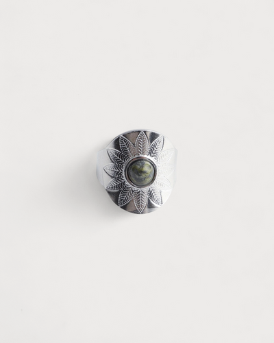 Nanne - Ring - Naturstein - Edelstahl - Verstellbar