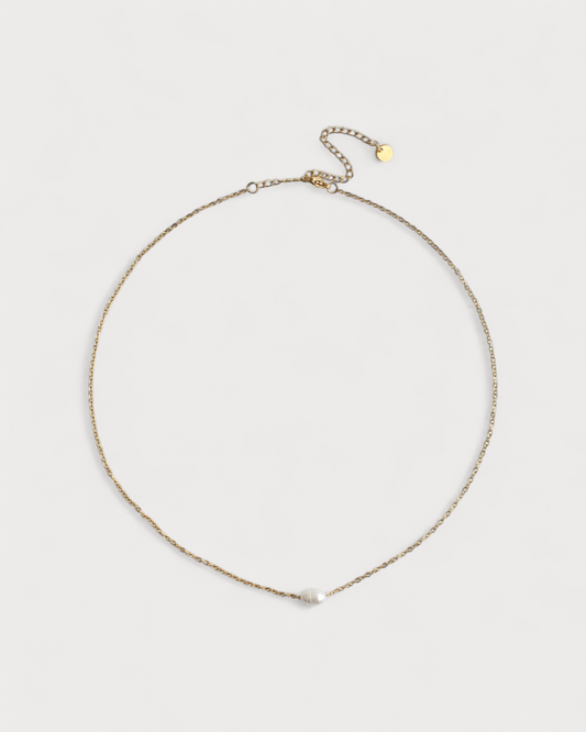 Fresh Water Pearl  - Halskette - Edelstahl