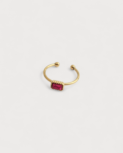 Karma - Ring - Naturstein - Edelstahl - Verstellbar