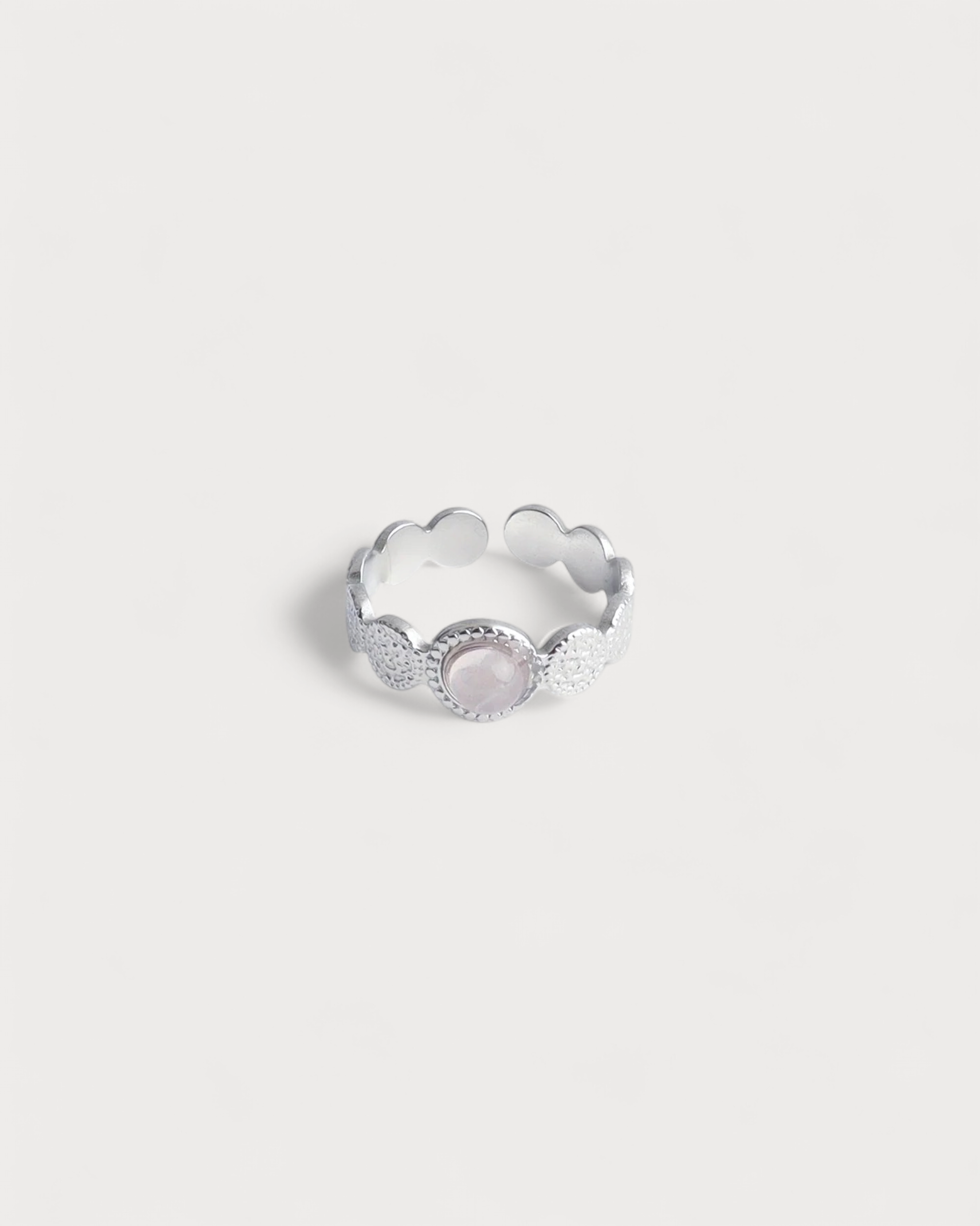 Noé - Ring - Naturstein - Edelstahl - Verstellbar
