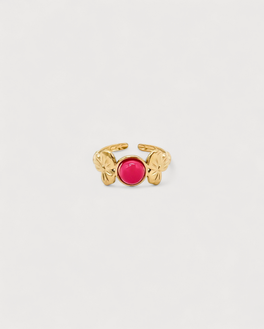Flower Petal - Ring - Edelstahl - verstellbar