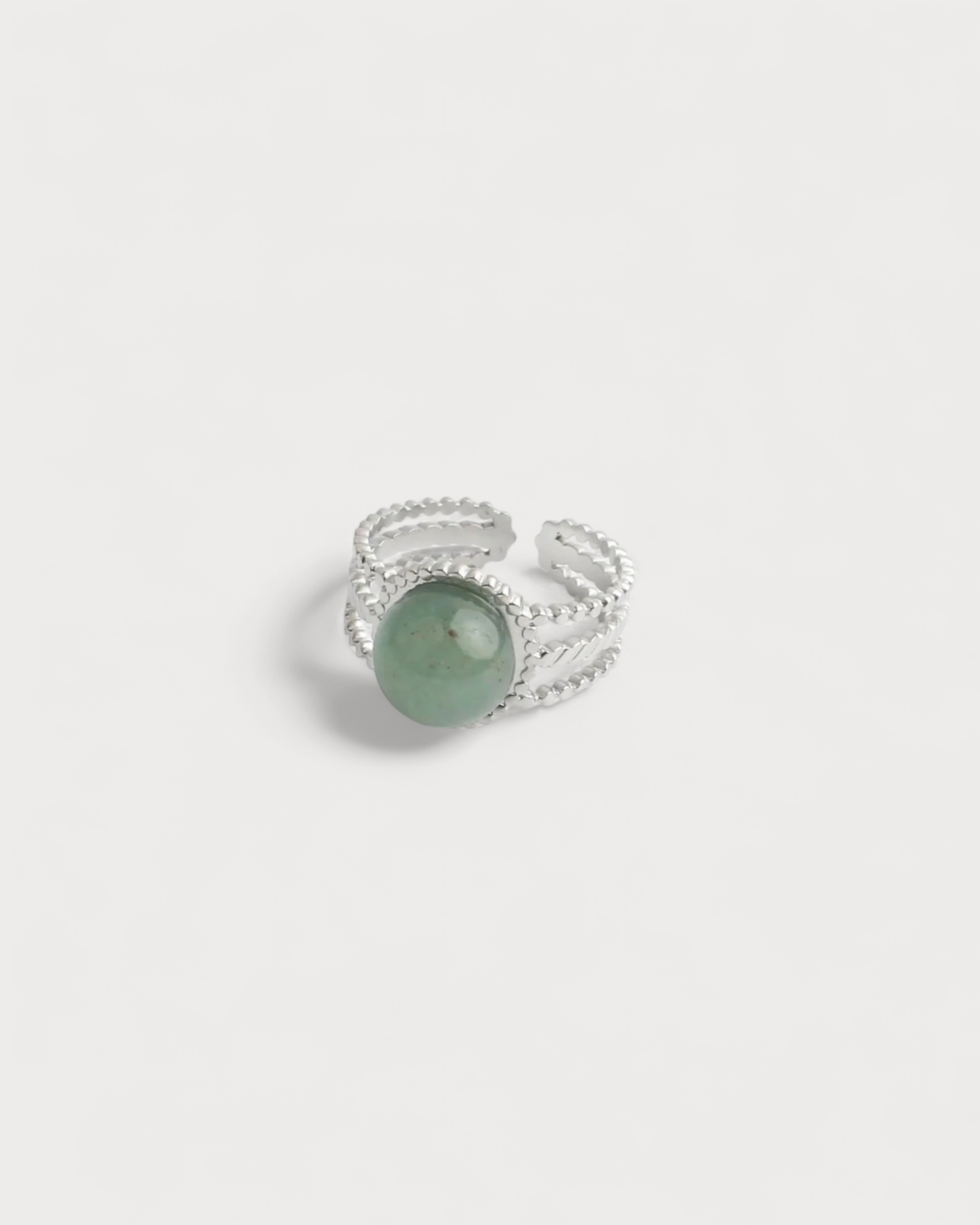 Nikkie - Ring - Naturstein - Edelstahl - verstellbar