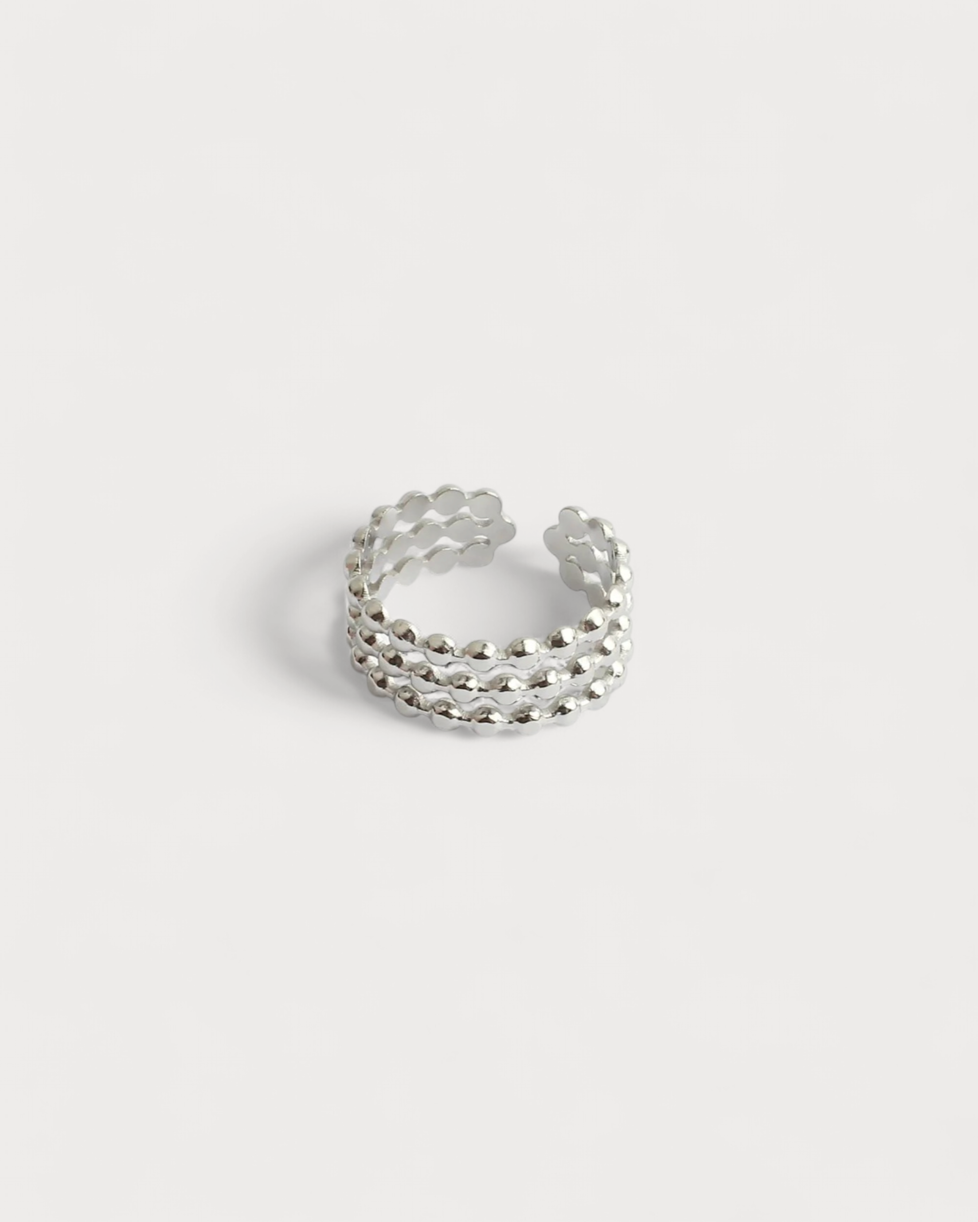 Dotted  - Ring - 3 Schichten - Edelstahl - Einstellbar