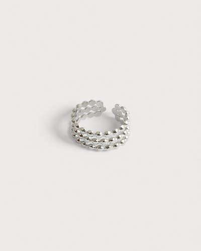 Dotted  - Ring - 3 Schichten - Edelstahl - Einstellbar