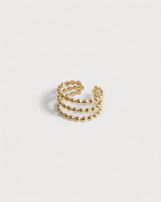Dotted  - Ring - 3 Schichten - Edelstahl - Einstellbar