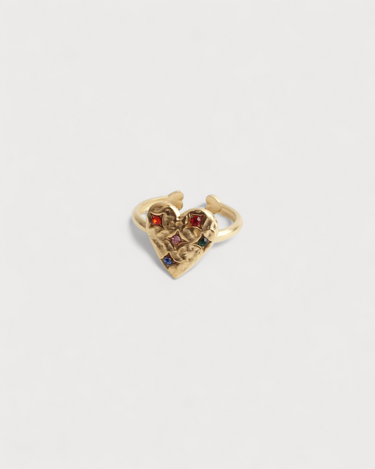 Heart - Ring - Edelstahl - verstellbar