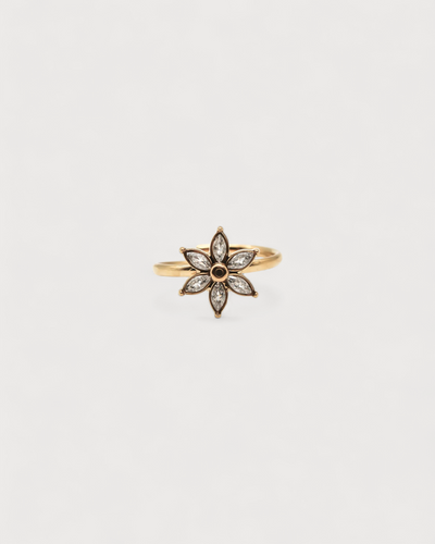 Shiny flower - Ring - Edelstahl - verstellbar