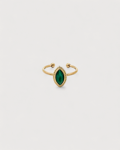Lindy - Ring - Naturstein - Edelstahl - Verstellbar