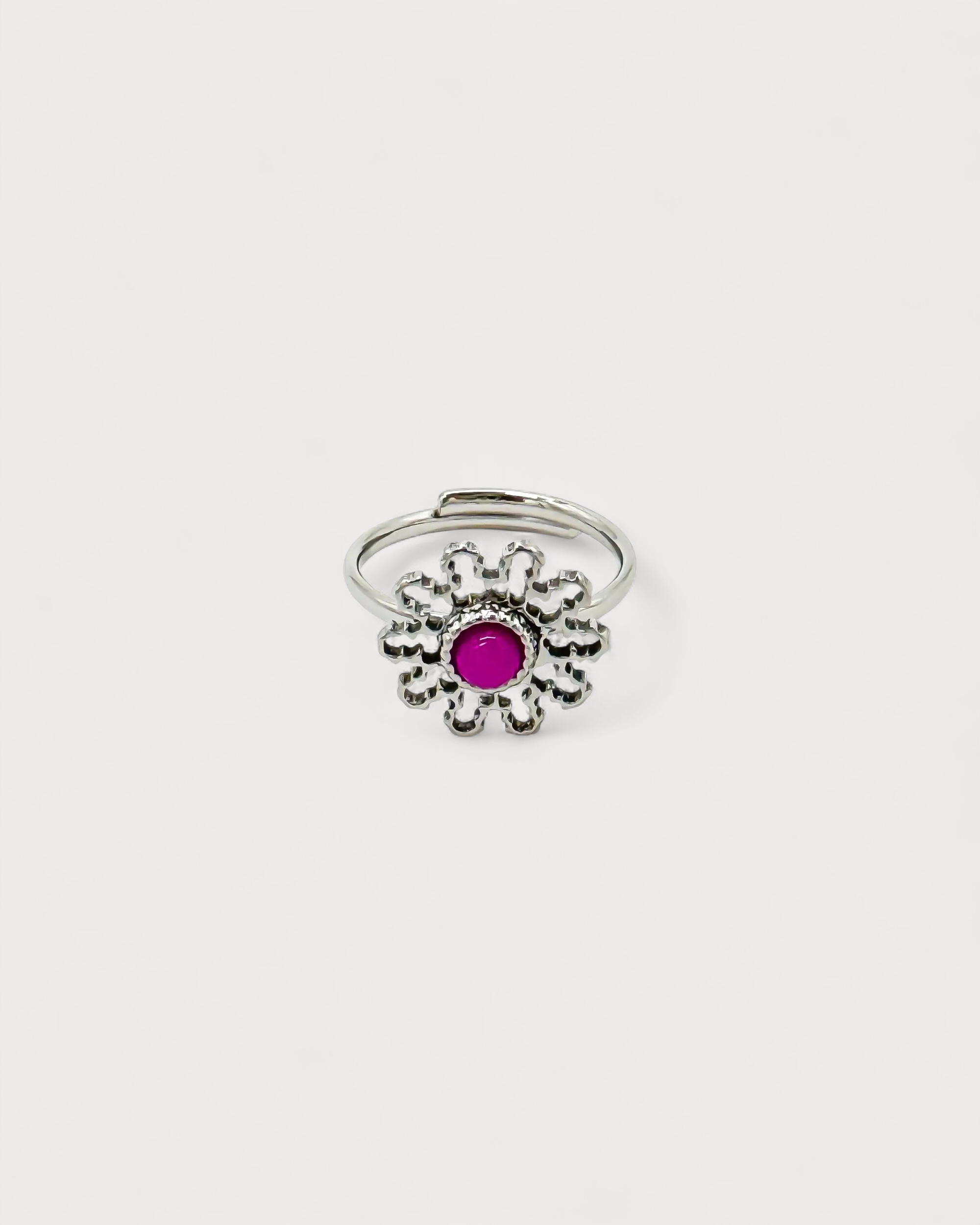 Flori - Ring - Edelstahl - Verstellbar