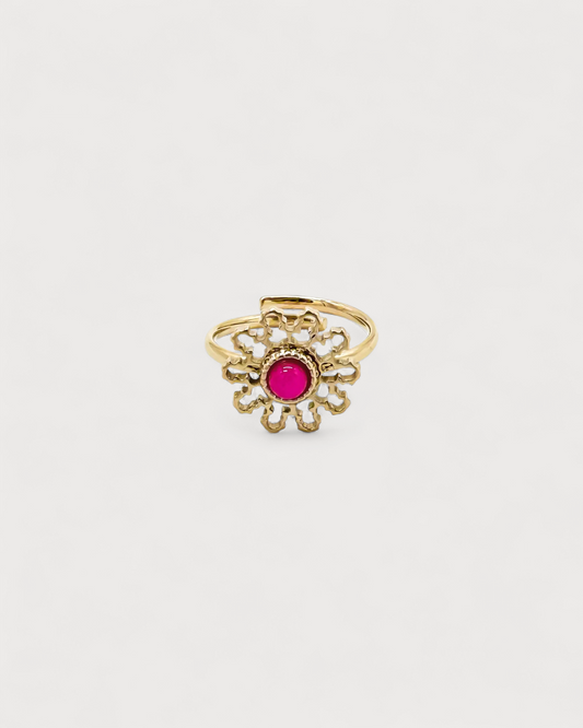 Flori - Ring - Edelstahl - Verstellbar