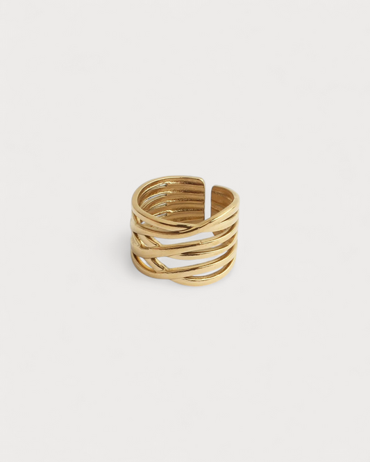 Lindsay - Ring - Edelstahl - Einstellbar
