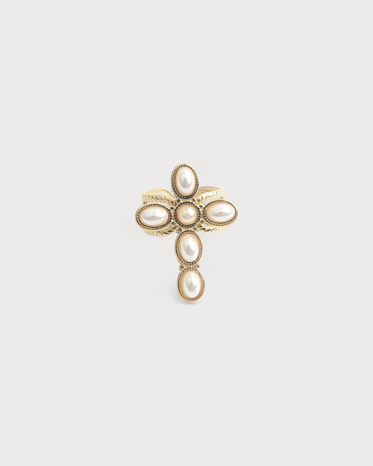 Kreuz - Ring - Edelstahl - verstellbar
