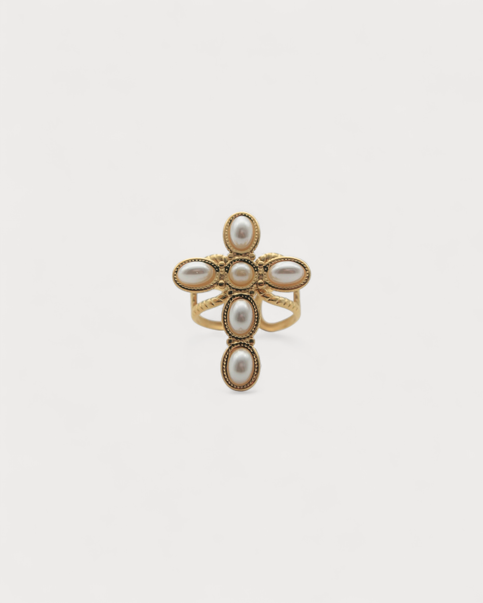 Kreuz - Ring - Edelstahl - verstellbar