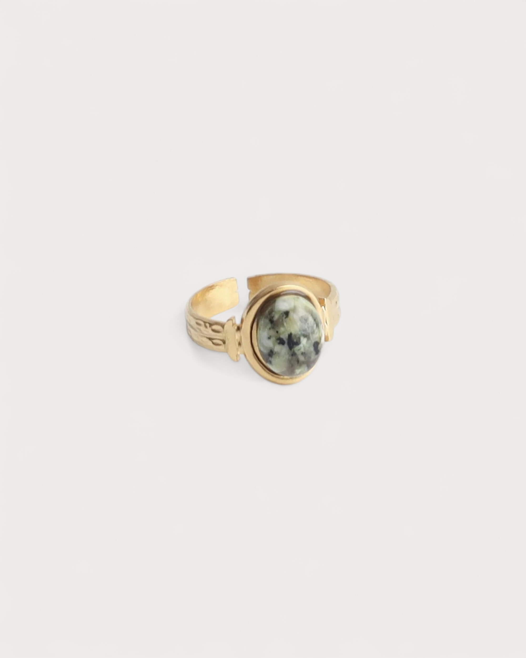Megane - Ring - Naturstein - Edelstahl - Einstellbar