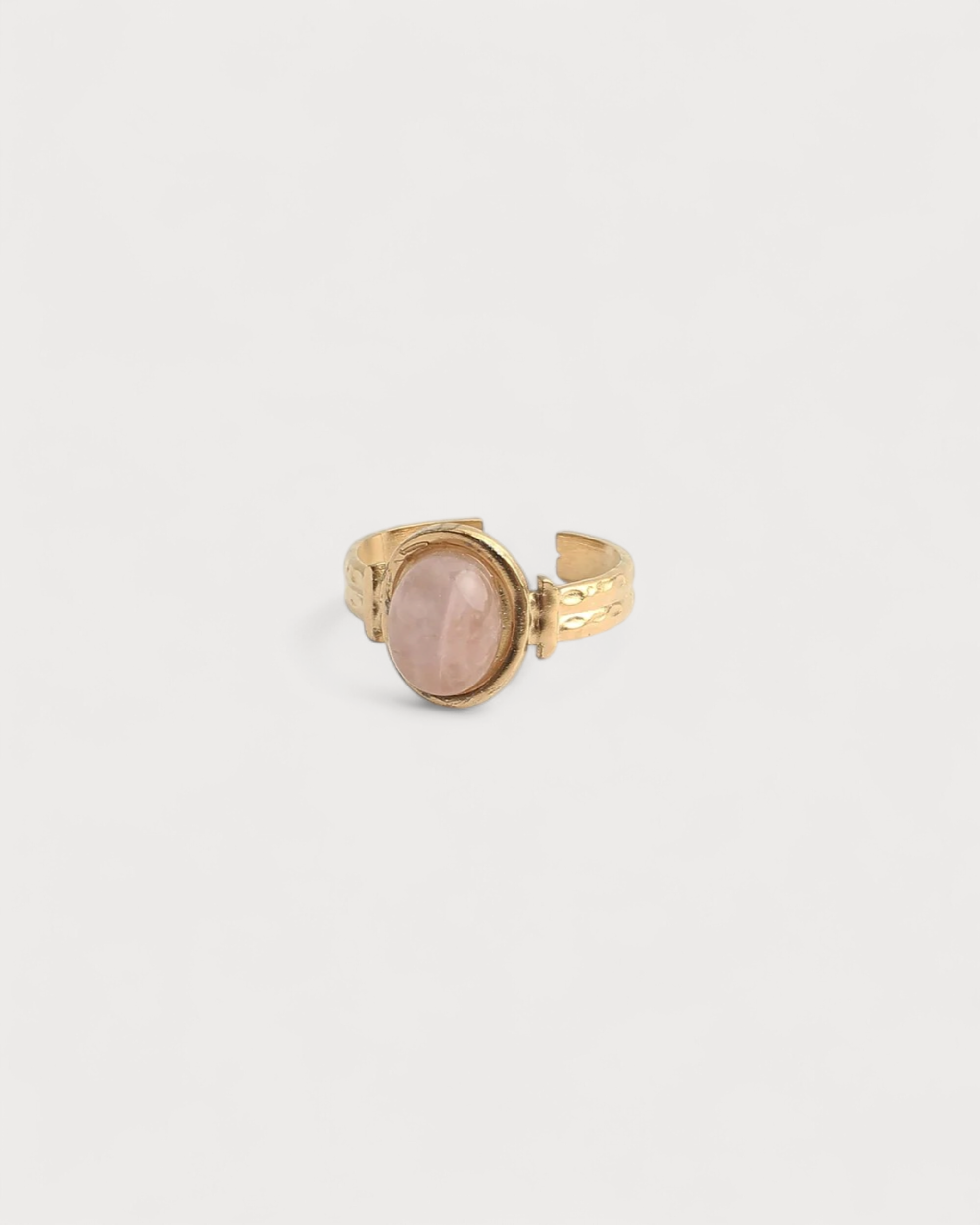 Megane - Ring - Naturstein - Edelstahl - Einstellbar