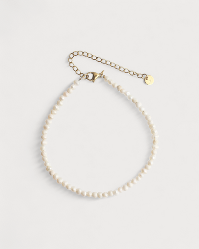 100% Real Fresh Water Pearl - Fusskettchen - Edelstahl