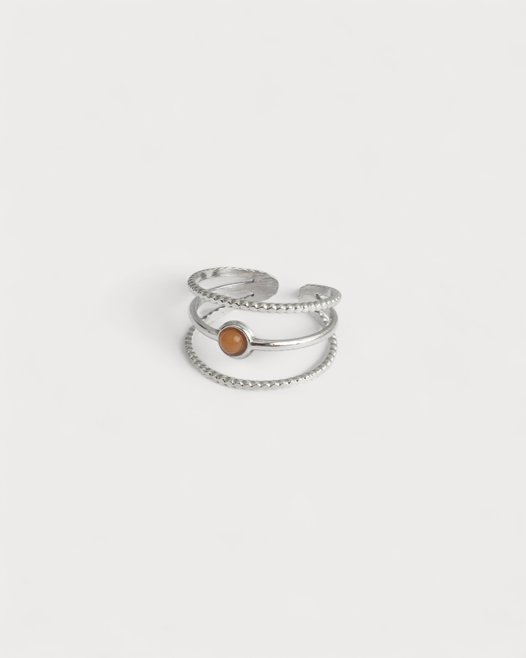 Aarya - Ring - Naturstein - Edelstahl - Verstellbar