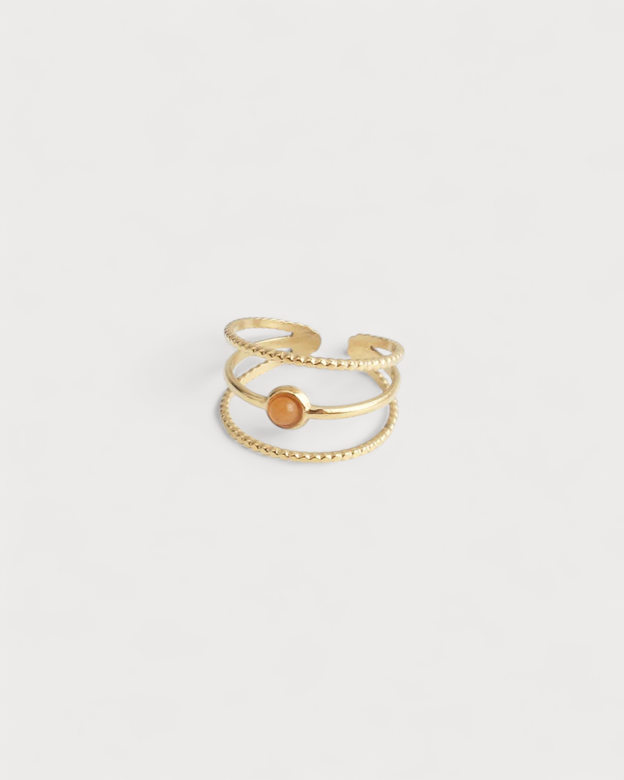 Aarya - Ring - Naturstein - Edelstahl - Verstellbar
