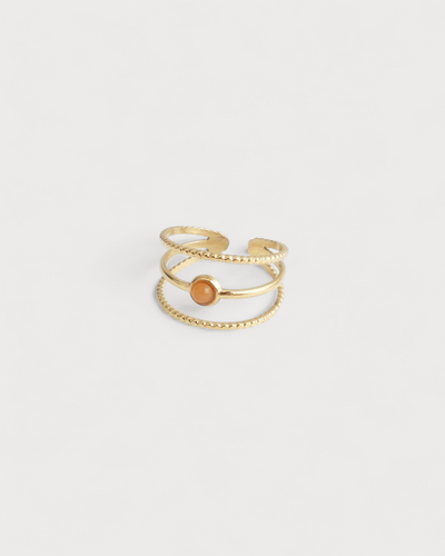 Aarya - Ring - Naturstein - Edelstahl - Verstellbar