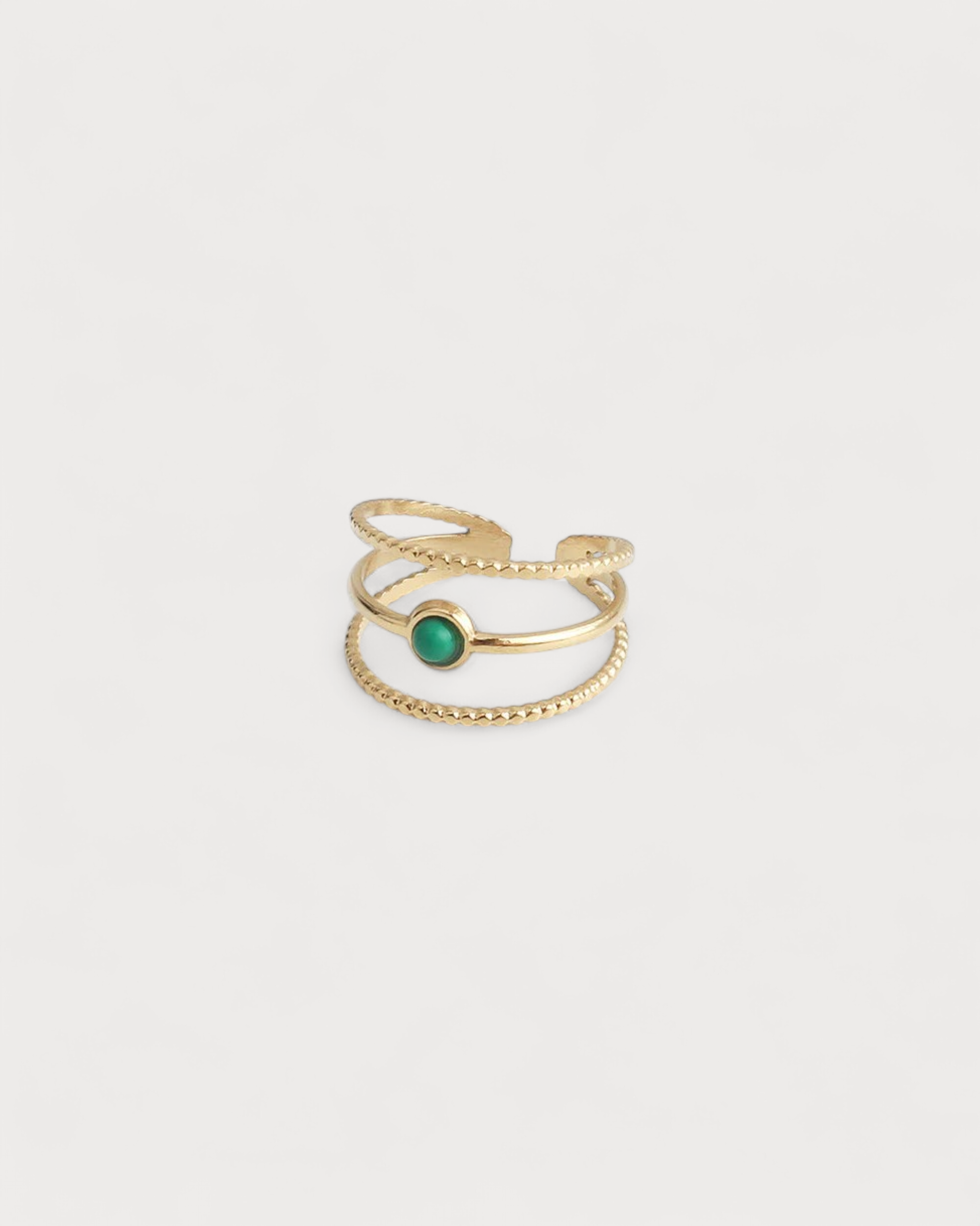Aarya - Ring - Naturstein - Edelstahl - Verstellbar