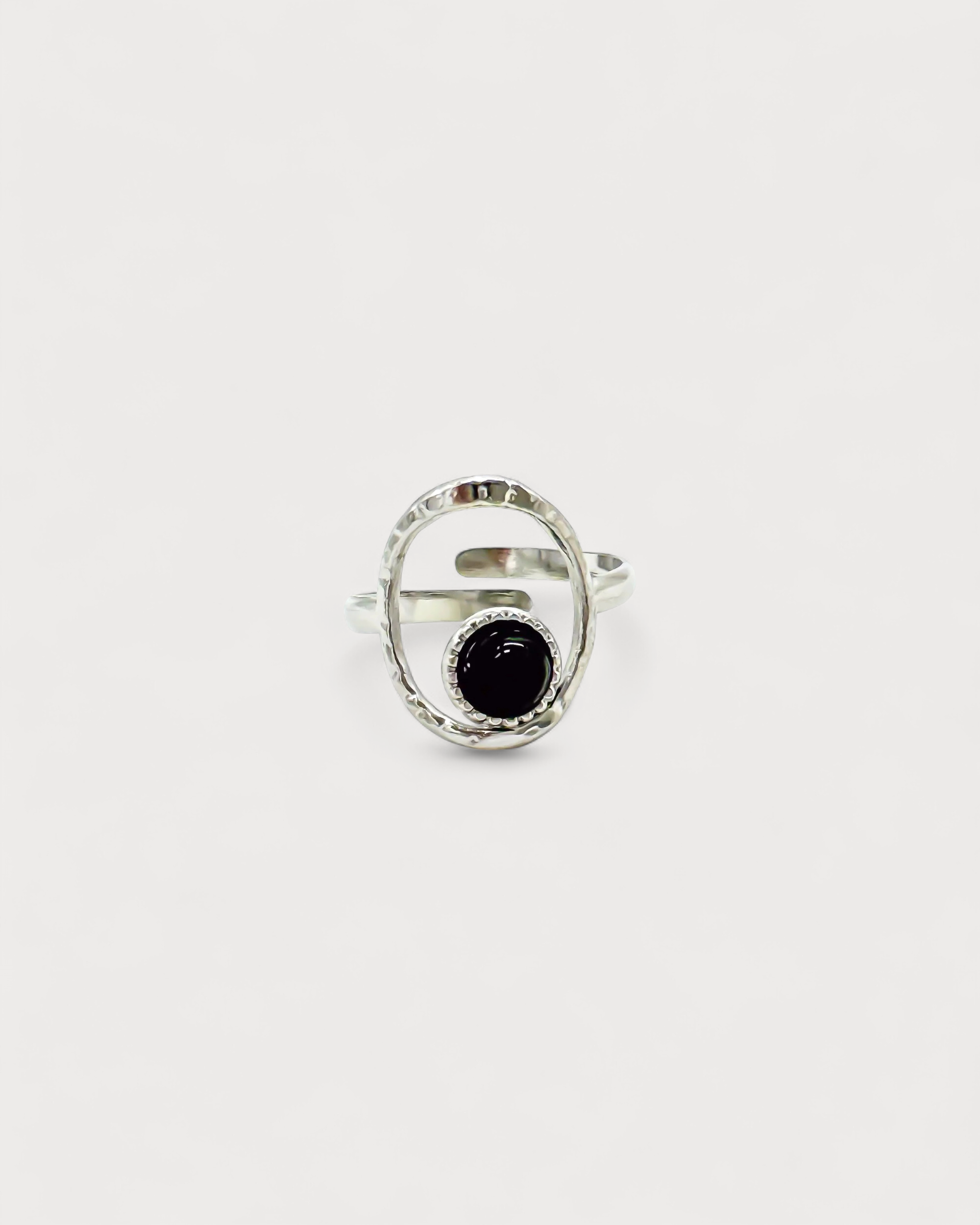Lucia - Ring - Naturstein - Edelstahl - verstellbar