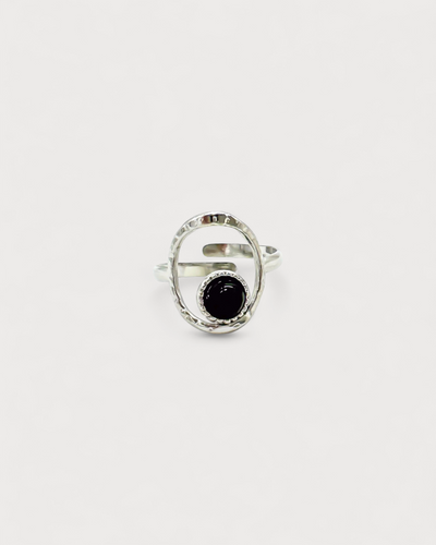 Lucia - Ring - Naturstein - Edelstahl - verstellbar