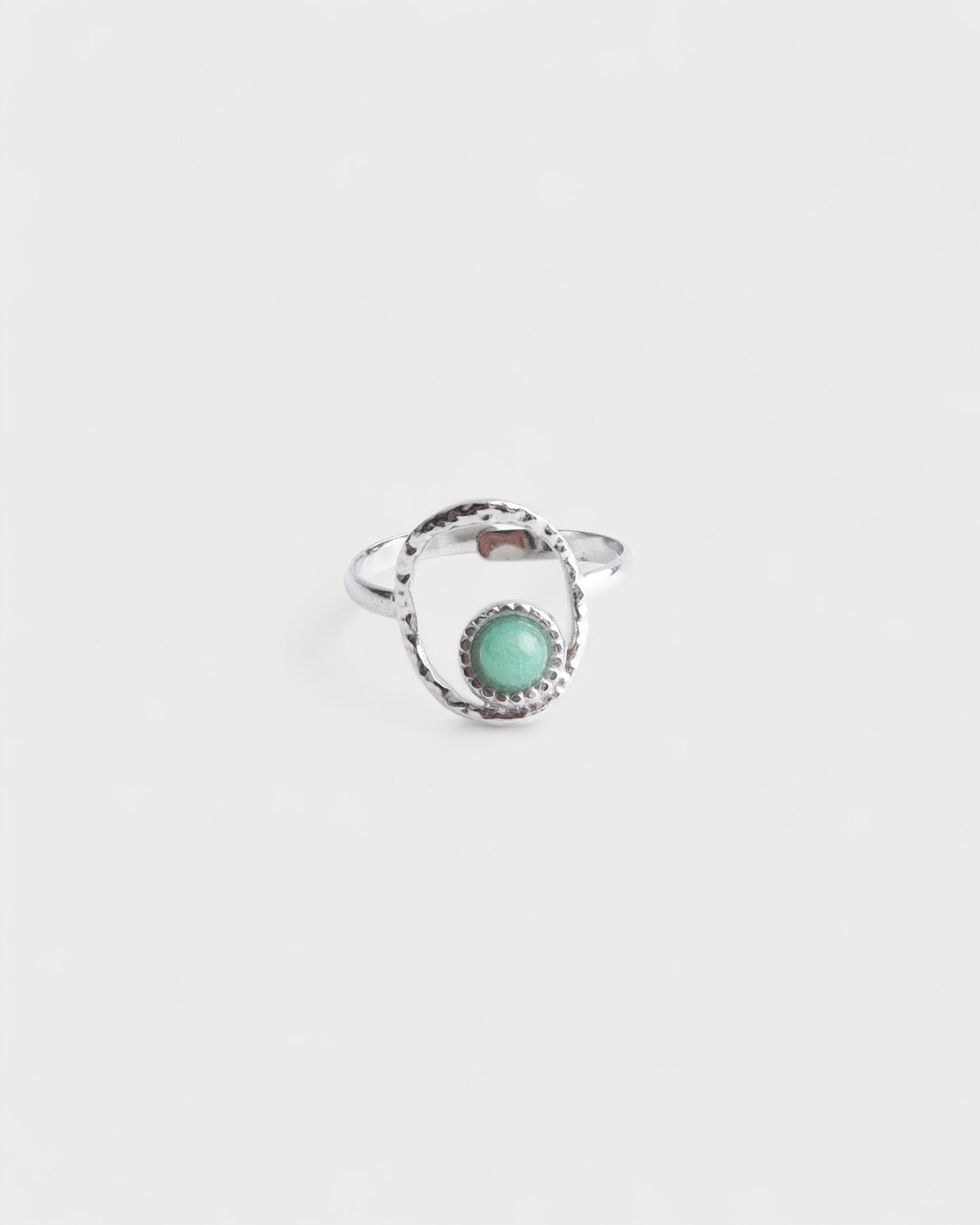 Lucia - Ring - Naturstein - Edelstahl - verstellbar