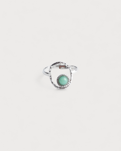 Lucia - Ring - Naturstein - Edelstahl - verstellbar