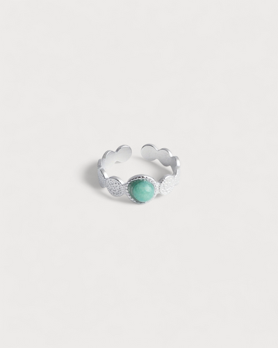 Noé - Ring - Naturstein - Edelstahl - Verstellbar