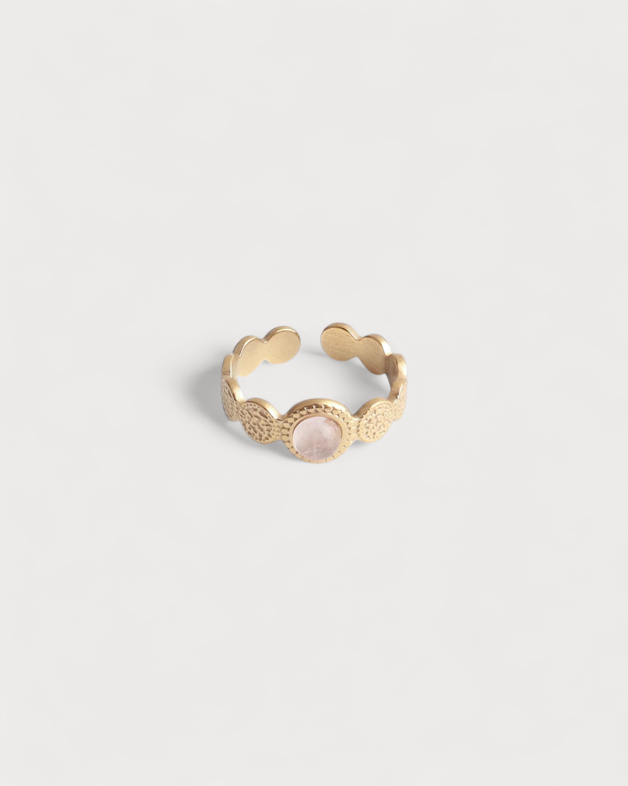 Noé - Ring - Naturstein - Edelstahl - Verstellbar