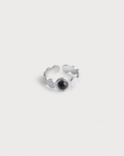 Noé - Ring - Naturstein - Edelstahl - Verstellbar
