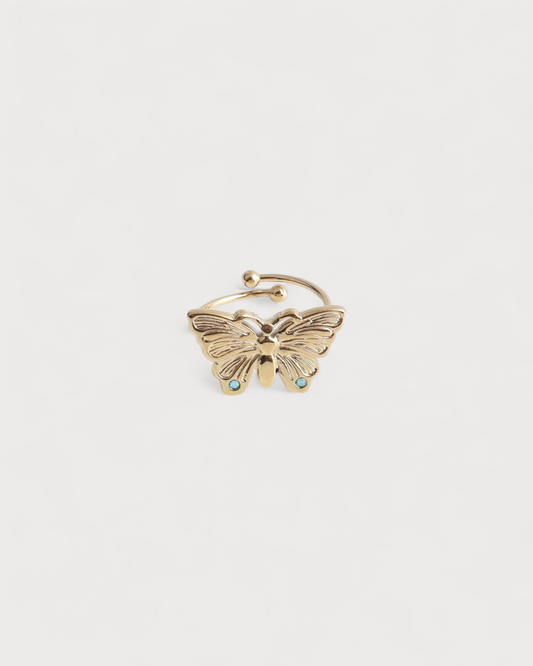 Butterfly - Ring - Edelstahl - Verstellbar