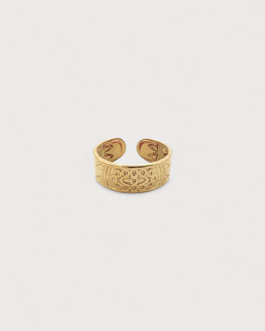 Azteke - Ring - Edelstahl - Einstellbar