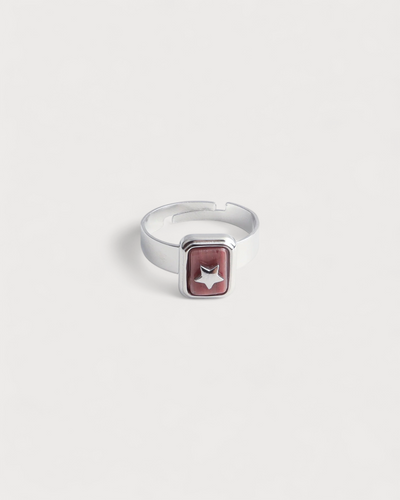 Yasmin - Ring - Naturstein - Edelstahl - Verstellbar